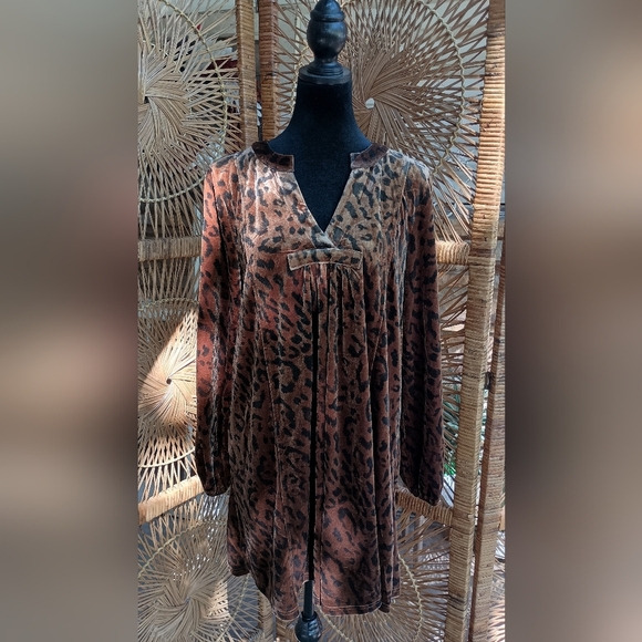 JODIFL Leopard Print Brown Dress_Small - Picture 6 of 9